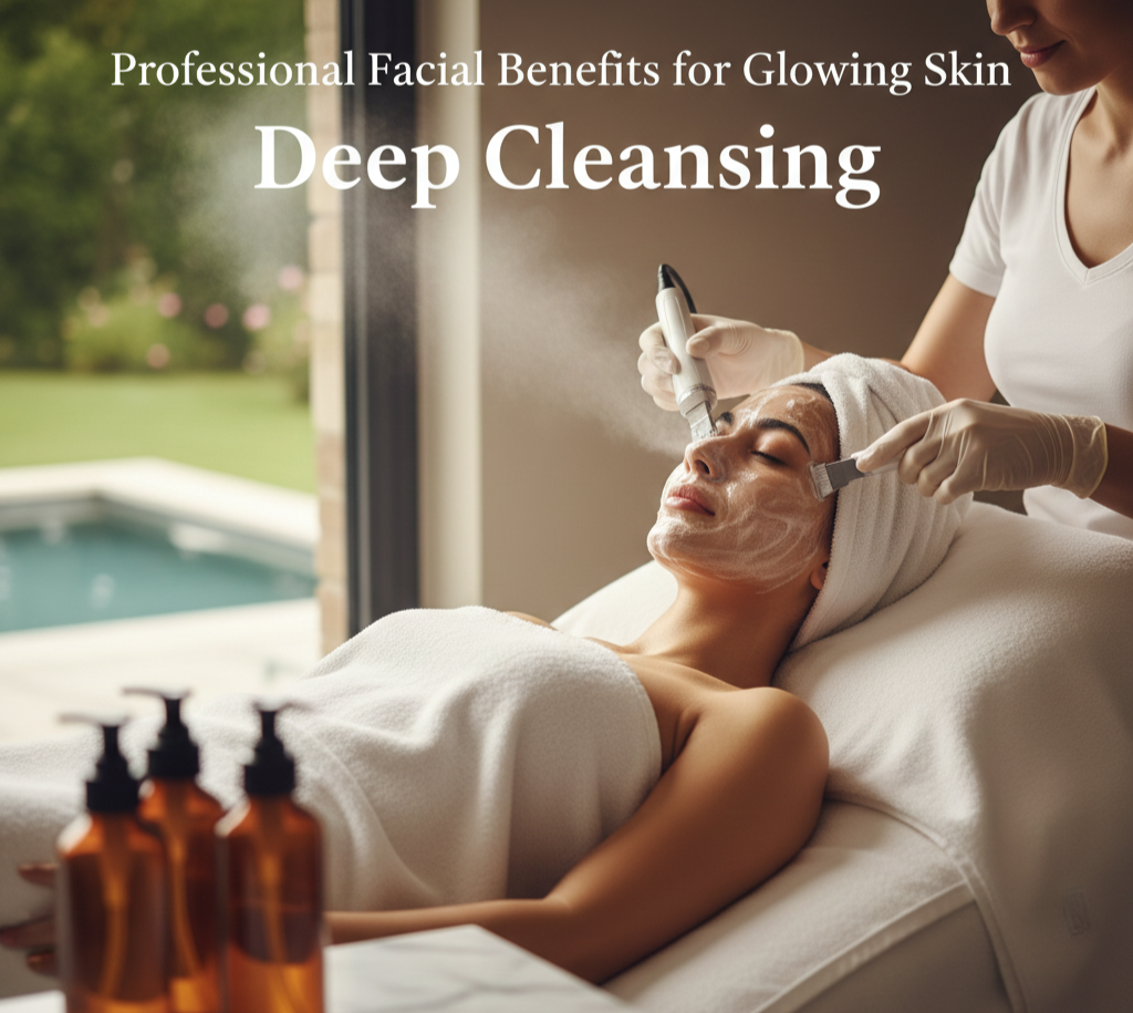 Professional Facial Benefits Glowing Skin: Deep Cleansing